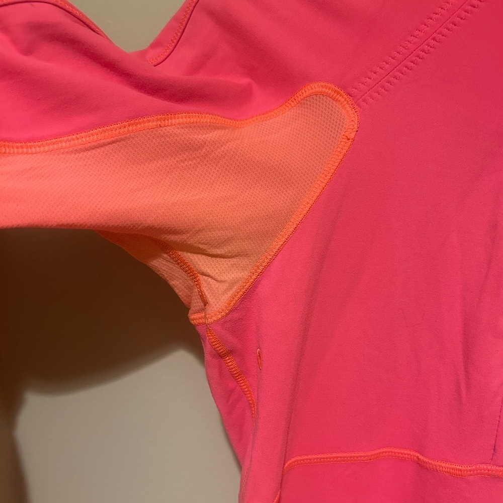 lululemon athletica Orange Women’s Long Sleeve 1/4 Zip Training Pullover Size 10 - Picture 7 of 7